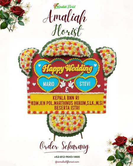 Papan Bunga Pernikahan Sadabumi